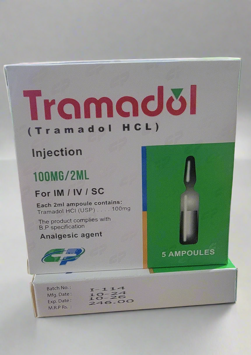Tramadol HCL 100mg/2ml Injection – 5 Ampoules | Pain Relief Injection | Tramadol Wholesale Pakistan