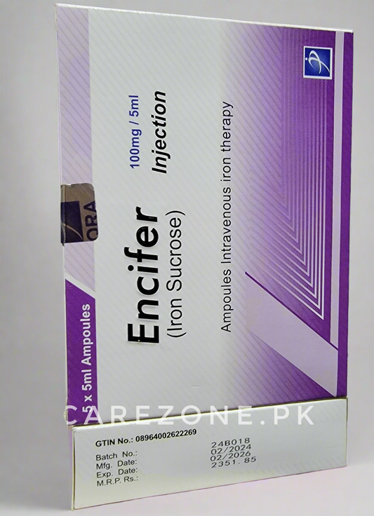 Encifer 100mg Injection – Iron Sucrose | For Iron Deficiency Anemia | I.V Use