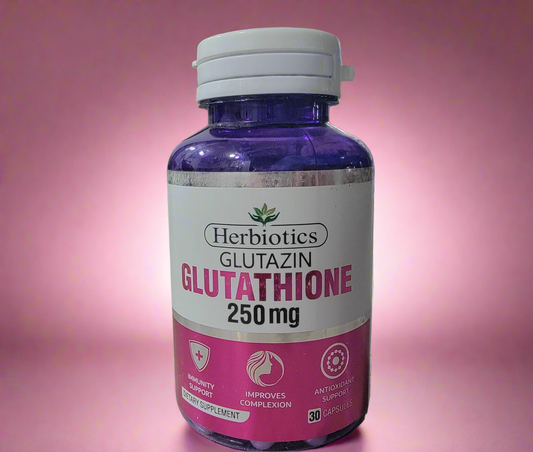Glutazin (Glutathione 250mg Capsules) For skin whitening- Glutathione tablet Herbiotics