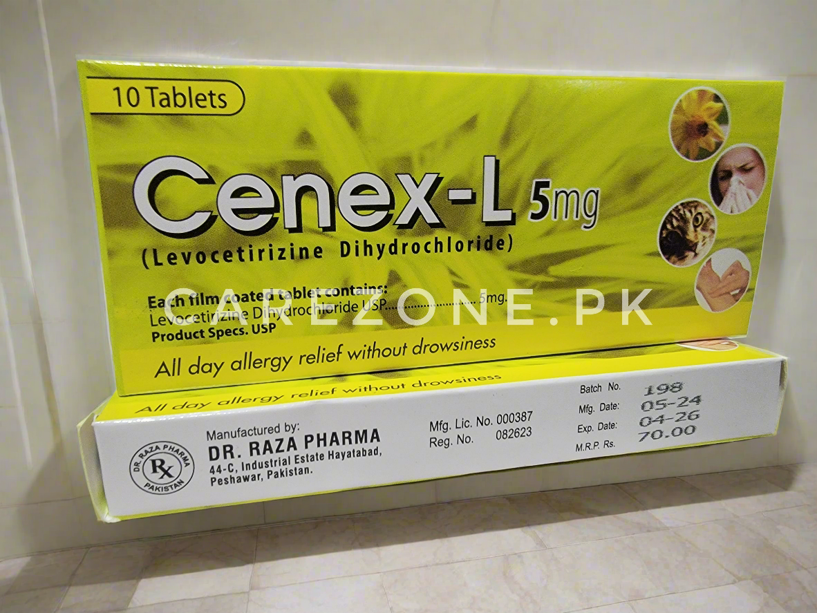 Cenex-L 5mg Tablets – Levocetirizine Dihydrochloride – 5mg – Anti-Allergy Tablets