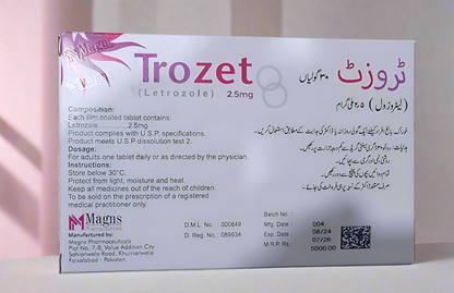 Trozet 2.5mg Letrozole Tablets – Buy Online in Pakistan – 30 Tablets for Breast Cancer & Fertility Treatment
