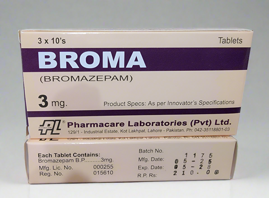 Broma Tablet (Bromazepam 3mg) 30 Tablets