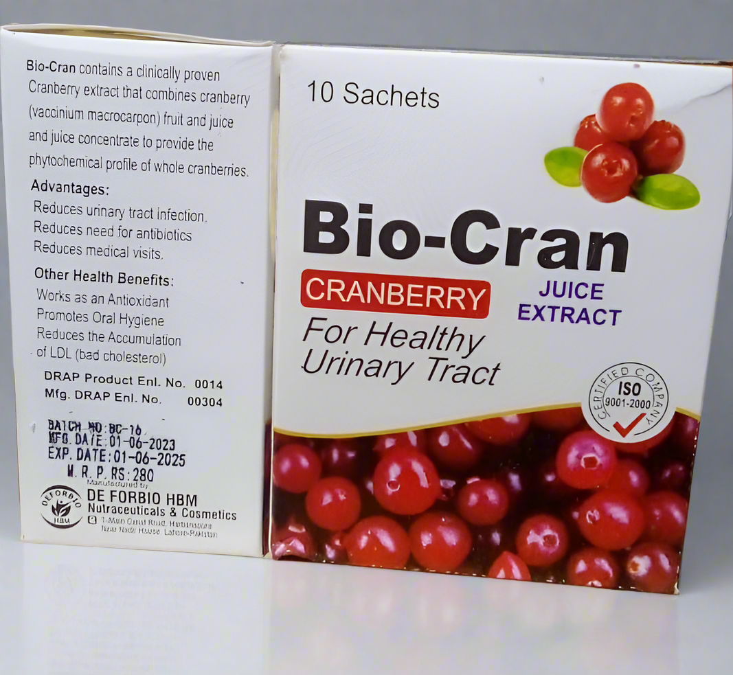 Biocran sachet Cranberry Juice Extract – Supports Urinary Tract Health & Antioxidant Benefits