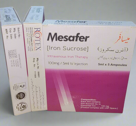 Mesafer Injection | Iron Sucrose 100 mg/5 ml IV