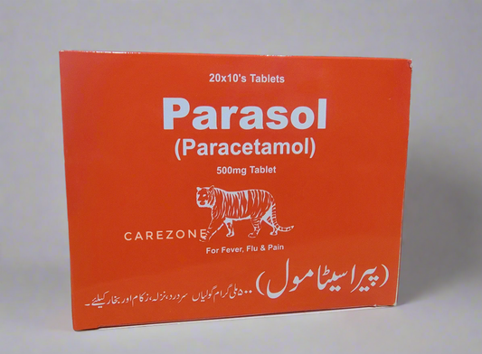 Parasol 500mg Tablets – Paracetamol – 200 Tablets- For Fever, Flu & Pain Relief