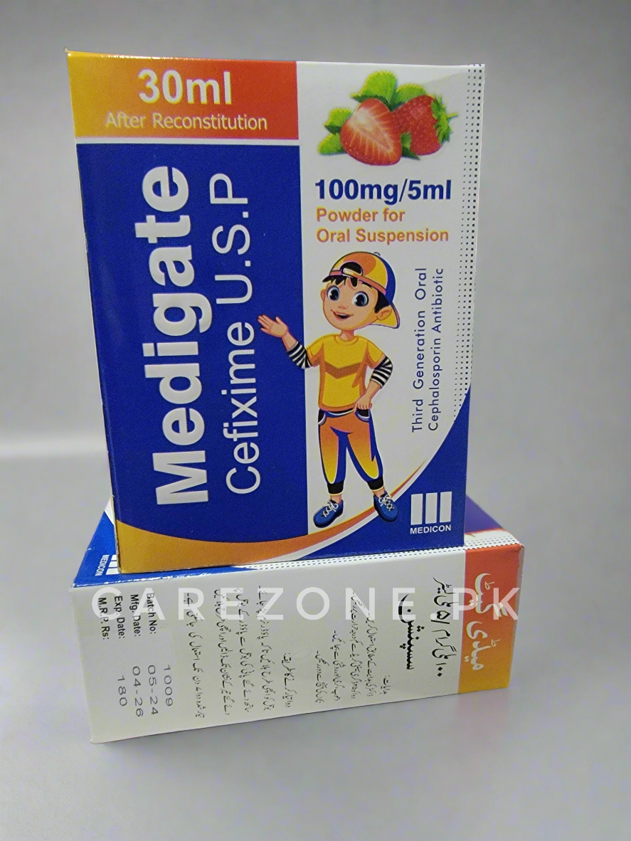 Medigate 100mg/5ml  Cefixime syrup