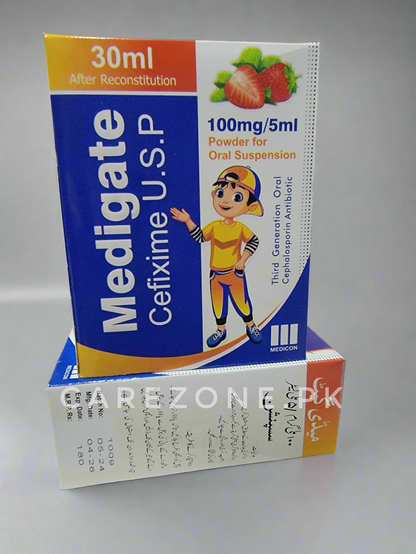 Medigate 100mg/5ml  Cefixime syrup