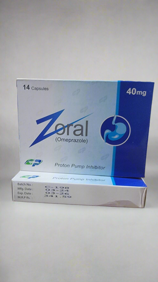 Zoral 40mg 14' capsule  Omeprazole