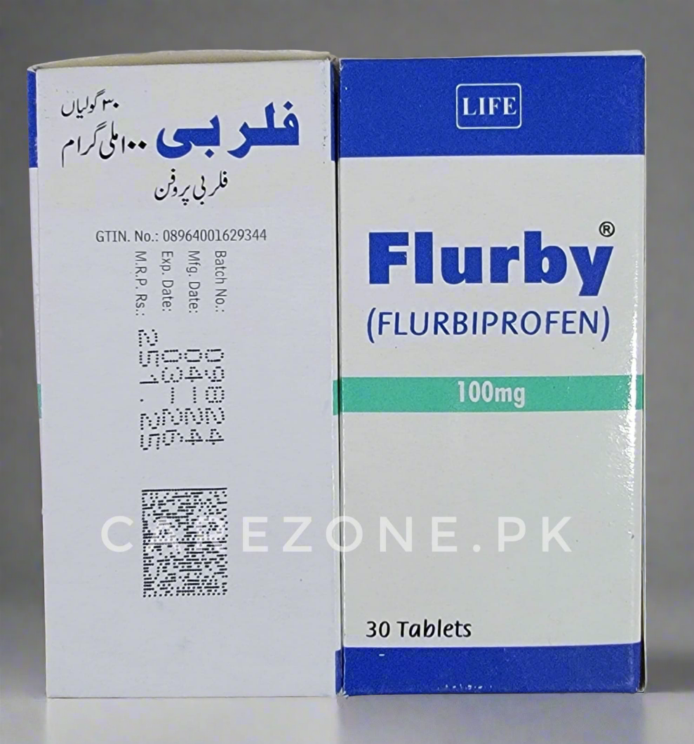 Flurby 100mg Tablets | Flurbiprofen | Pain & Inflammation Relief | 30 Tablets