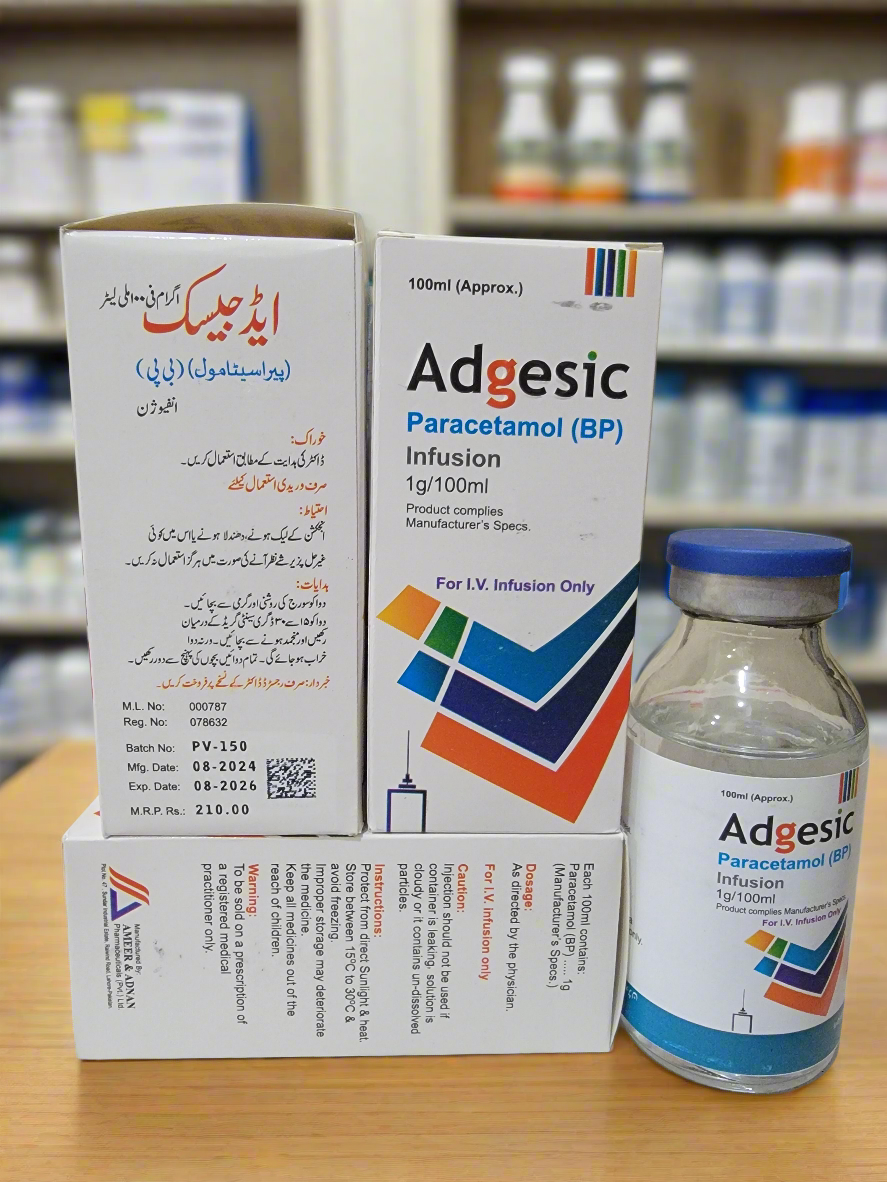 Adgesic Paracetamol infusion 1g/100ml
