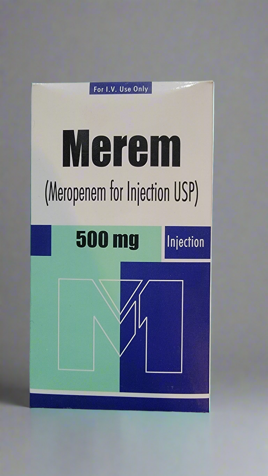 Merem 500mg Injection | Meropenem 500mg | Broad-Spectrum Antibiotic | 1 Vial