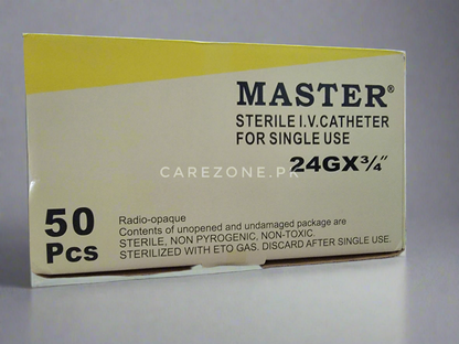 Master 24G IV Cannula – Sterile I.V. Catheter for Single Use | 1 Piece