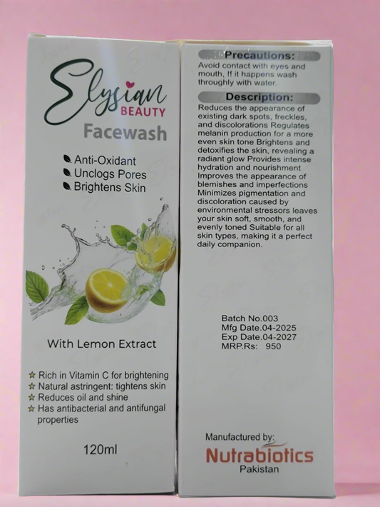 Elygian Beauty Face Wash 120ml – Deep Cleansing & Radiance Boost