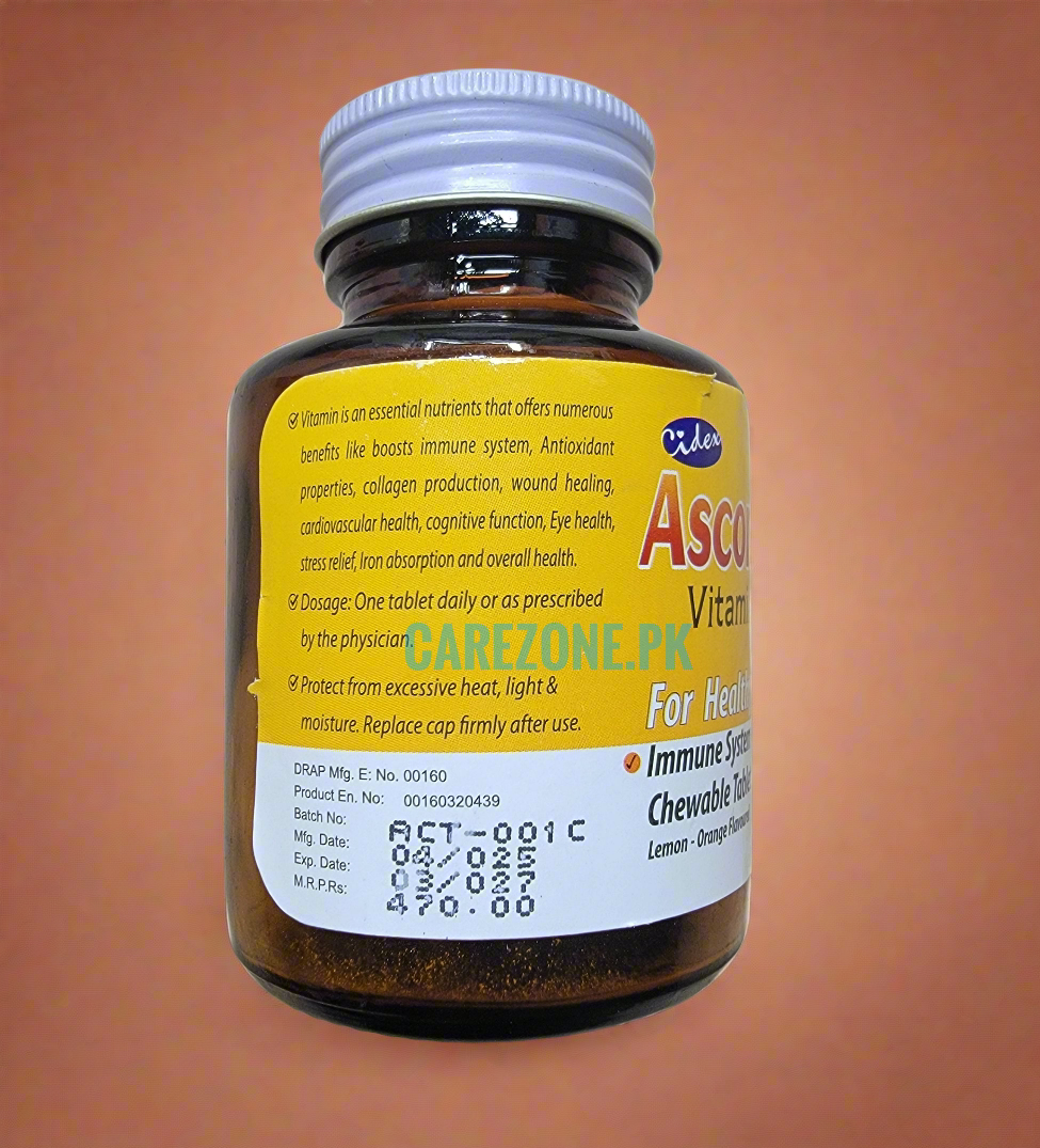 Vitamin C 500mg Chewable tablets – 30 Tablets - Lemon-Orange Flavored