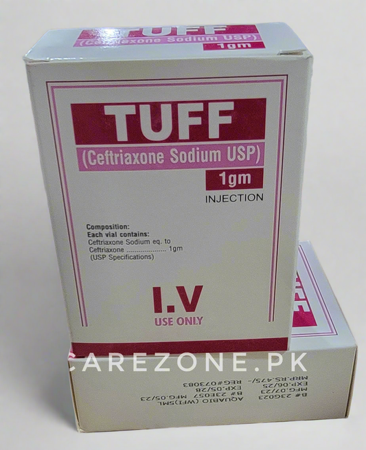 Tuff 1g IV Injection | Ceftriaxone Sodium | Antibiotic for Severe Infections