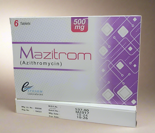 Mazitram 500mg Capsules – Azithromycin Antibiotic | 6 Capsules