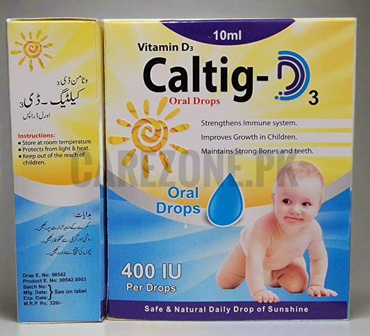 Caltig-D3 Drop – Vitamin D3 Supplement – Oral Drops- 400I.U/drop