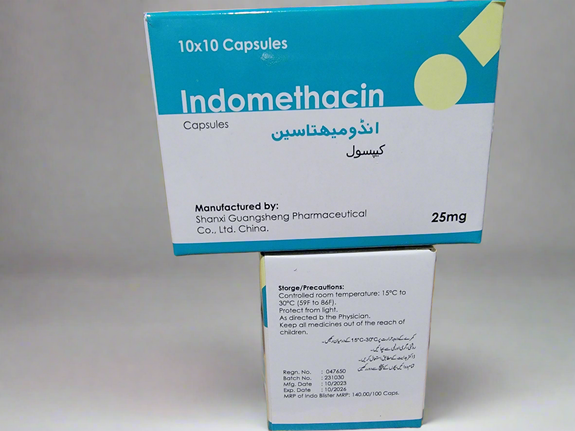 Indomethacin 25mg Capsules (100 Capsules) - Pain Relief & Anti-Inflammatory