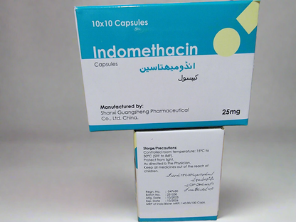Indomethacin 25mg Capsules (100 Capsules) - Pain Relief & Anti-Inflammatory