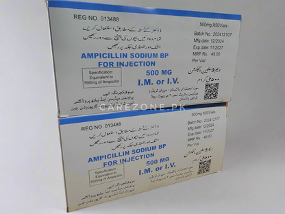 Ampicillin Sodium BP 500mg Injection | 100 vials