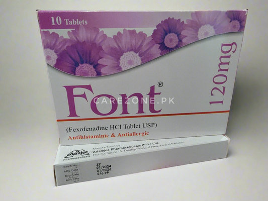 Font 120mg (Fexofenadine HCl) – 10 Tablets