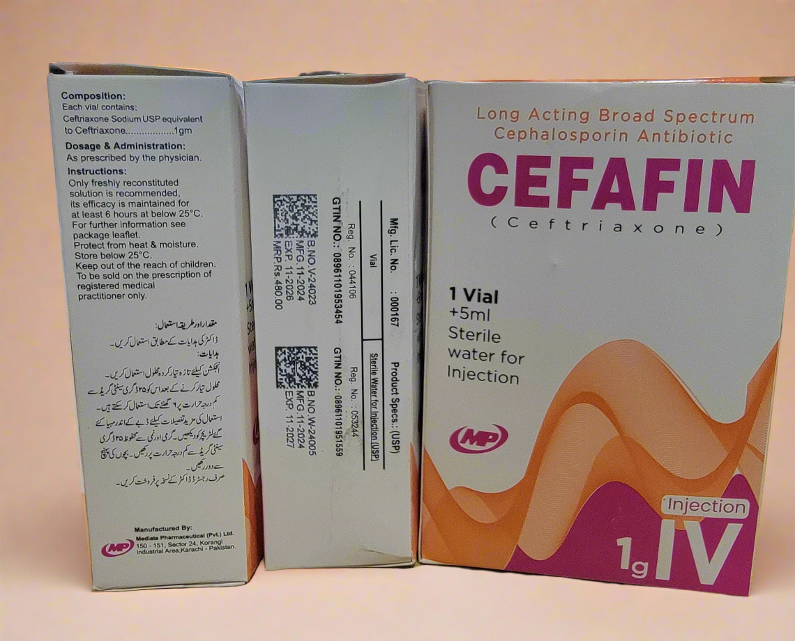 Cefafin 1g I.V injection (Ceftriaxone sodium)