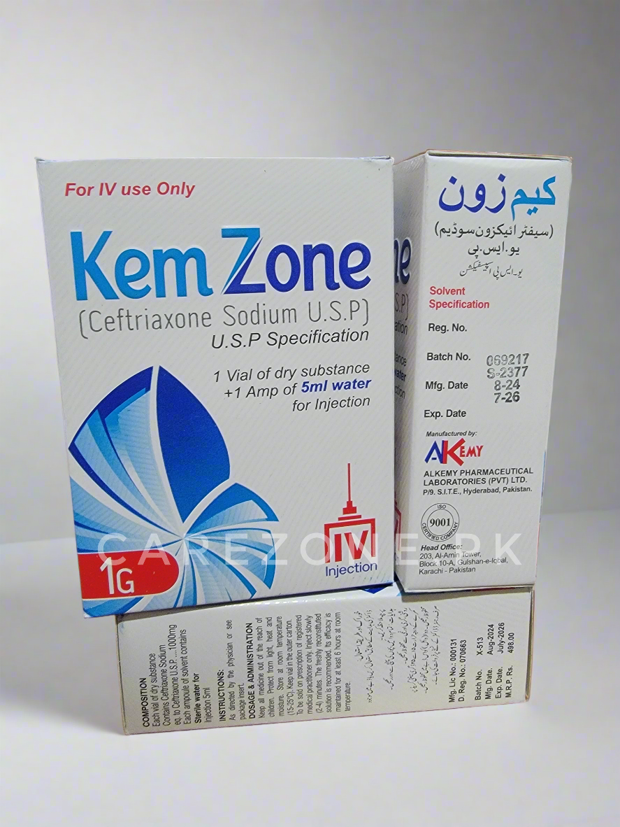 Kemzone 1g I.V injection (Ceftriaxone)