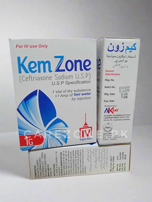 Kemzone 1g I.V injection (Ceftriaxone)
