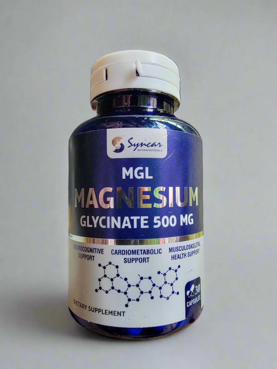 Magnesium Glycinate 500mg – 30 Capsules | Relaxation, Sleep & Bone Support