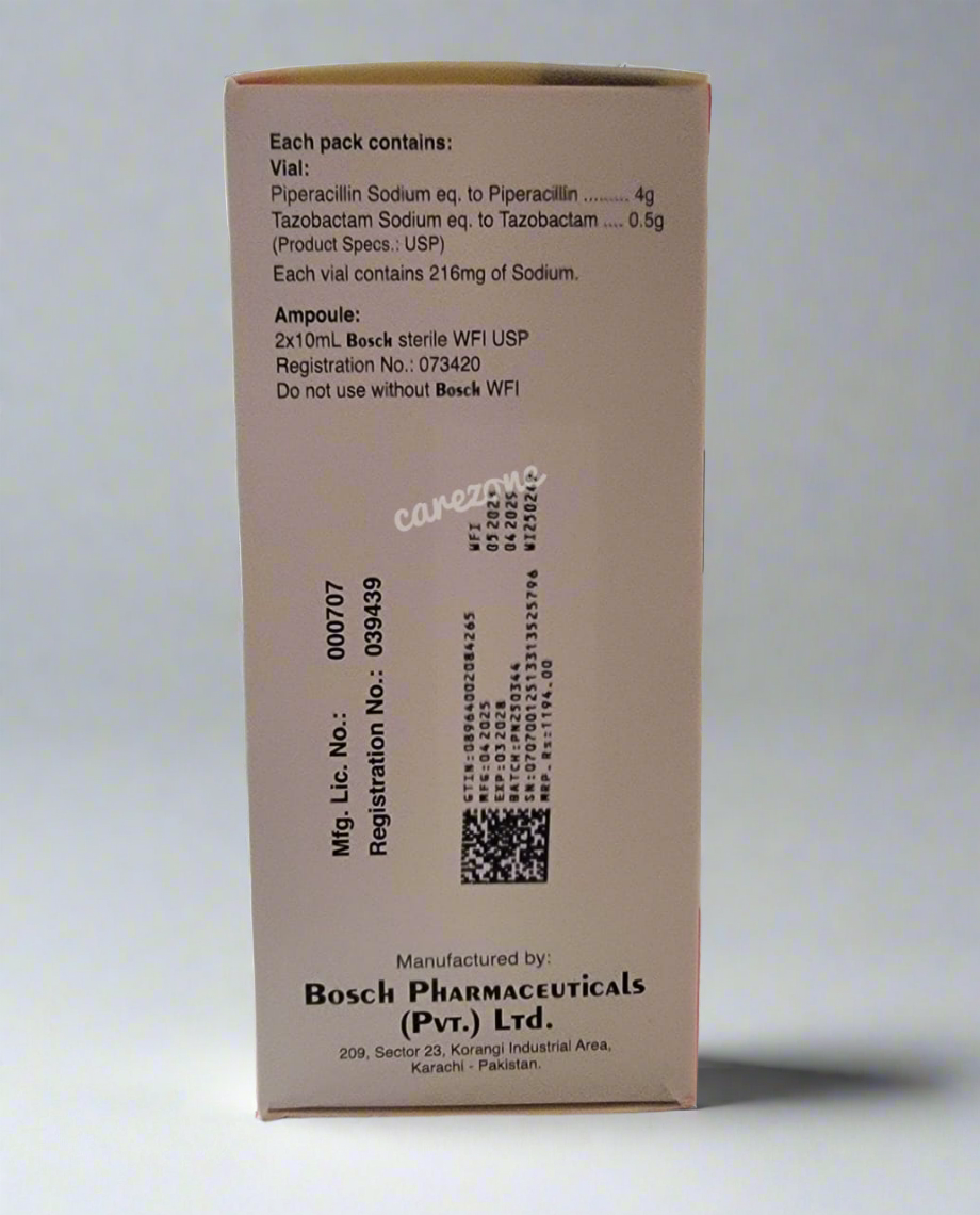 Tanzo Injection 4.5g injection – (Piperacillin & Tazobactam)