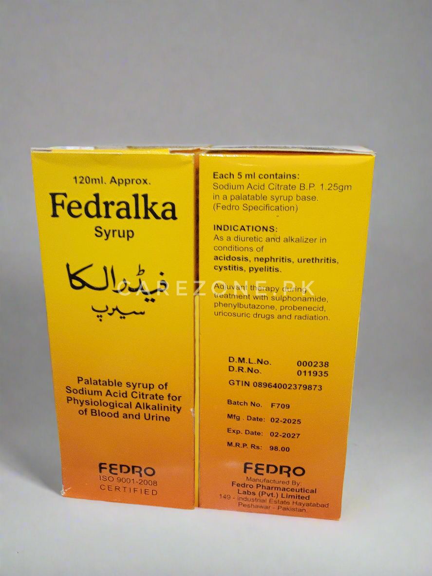 Fedralka Syrup | Sodium Acid Citrate  – 120ml