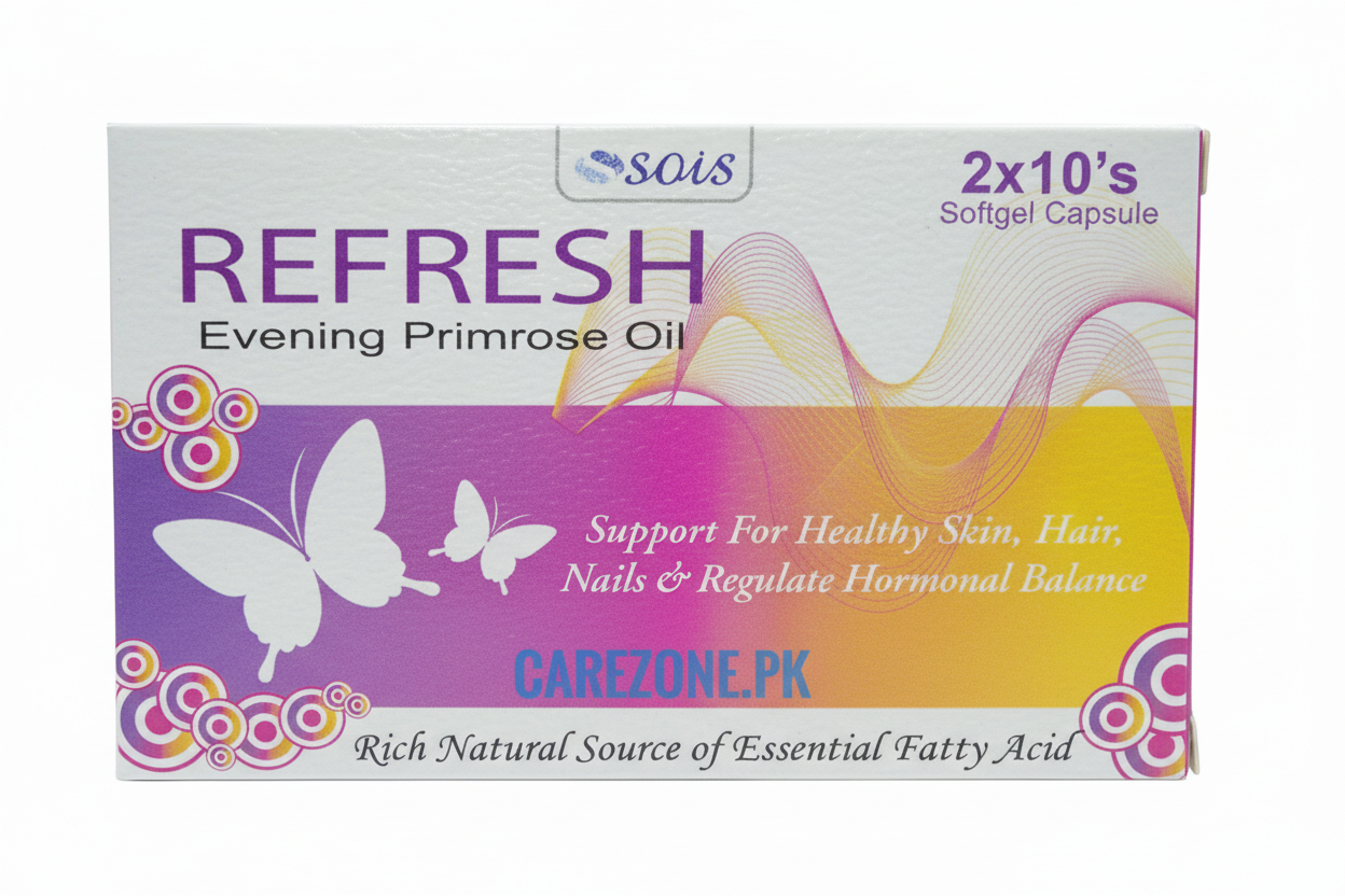 Refresh Softgel Capsule– High Quality Evening Primrose Oil 500mg - 20 Capsules