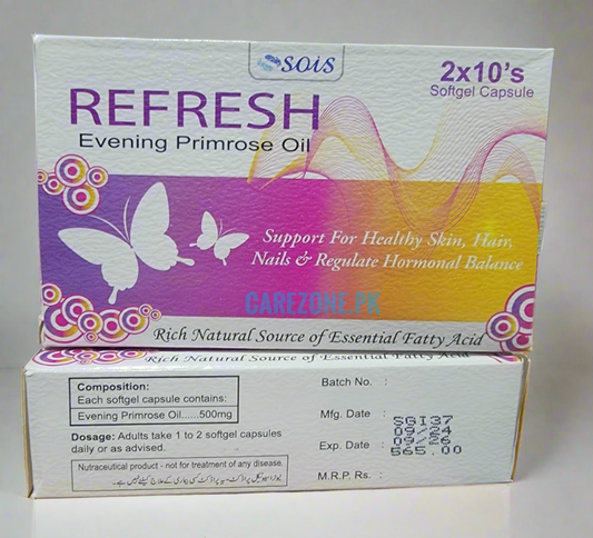 Refresh Softgel Capsule– Evening Primrose Oil 500mg - 20 Capsules