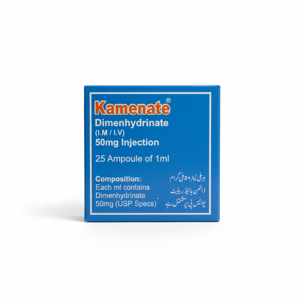 Kamenate Injection (Dimenhydrinate 50mg) Gravinate type injection-25 ampoules
