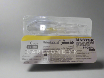 Master 24G IV Cannula – Sterile I.V. Catheter for Single Use | 1 Piece