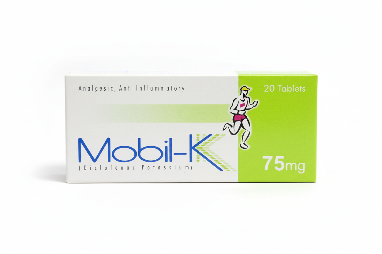 Mobil-K 75mg Tablets | Diclofenac Potassium | 20 Tablets