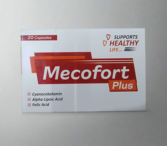 Mecofort Plus (Cyanocobalamin, Alpha Lipoic Acid & Folic Acid) – 20 Capsules | Nerve Health & Energy Support