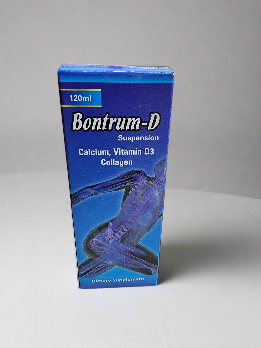 Bontrum-D Suspension 120ml (Calcium + Vitamin D3 + Collagen) Bone Strength & Joint Health