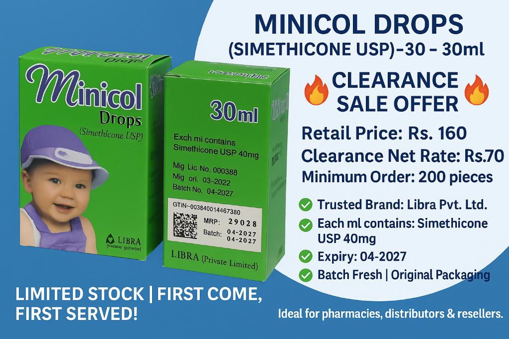 Minical Drop – Simethicone USP – Anti-Colic Infant Oral Drops with Dropper (Sugar Free, Alcohol Free)