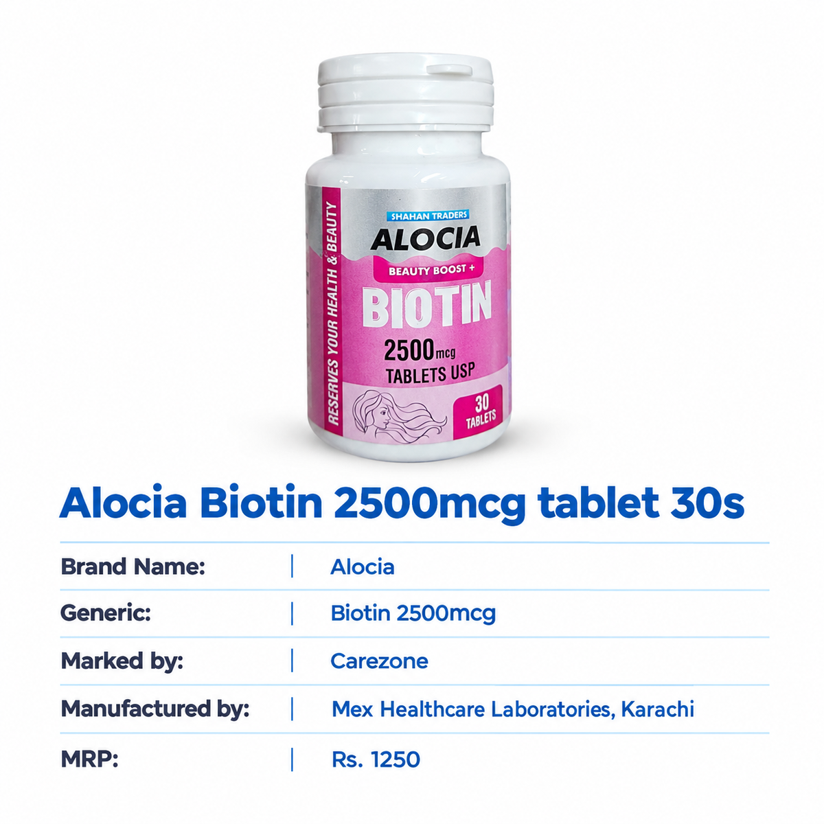 Alocia Biotin 2500mcg tablet