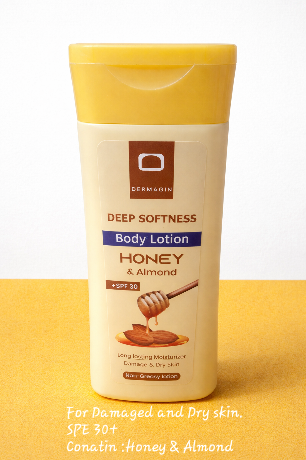 Deep Softness Body Lotion Honey & Almond SPF 30 – Long Lasting Moisturizer for Dry & Damaged Skin | Non-Greasy - 100ml