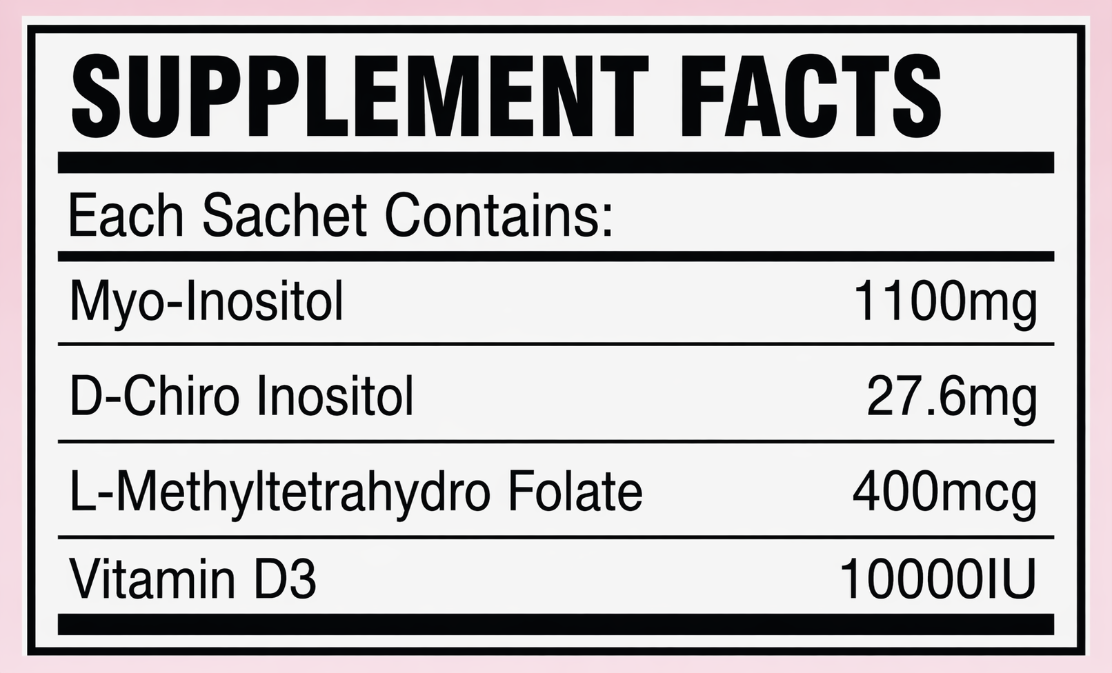 Ovufer Sachets – Female Fertility & PCOS Management Supplement  (Myo-Inositol, D-Chiro Inositol, L-Methylfolate & Vitamin D3) 10 sachet