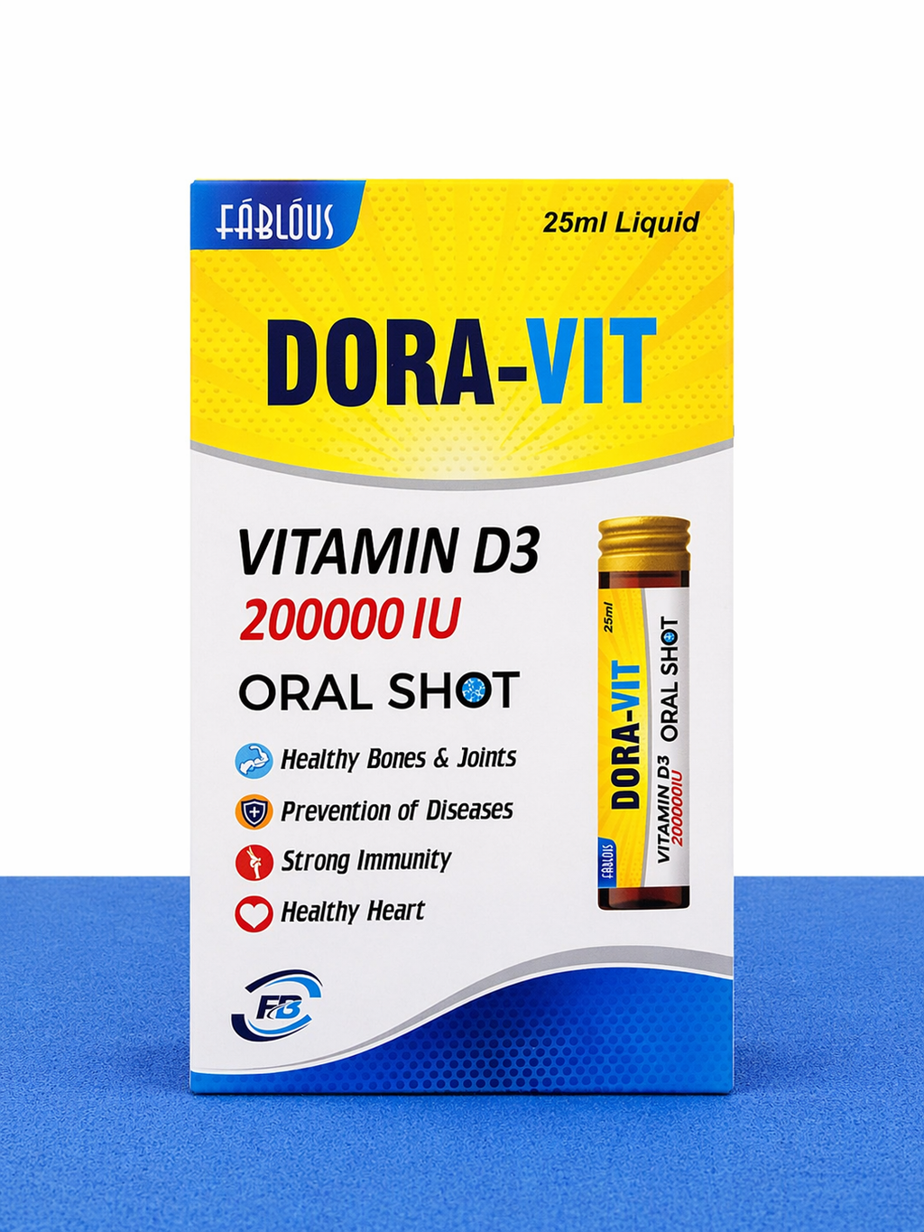 DORA-VIT Oral Shot – Vitamin D3 (Cholecalciferol) 200,000 IU | 25ml Liquid