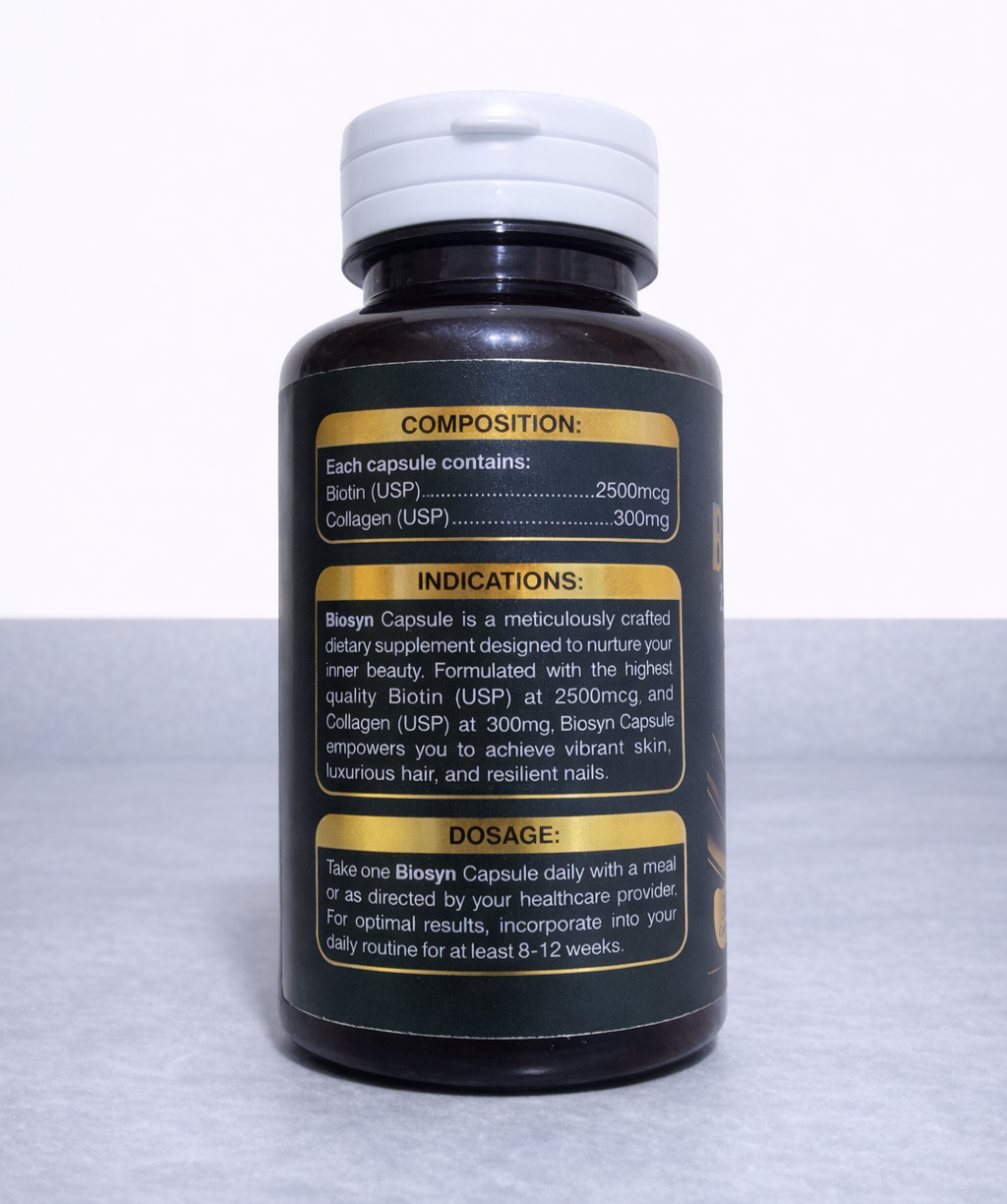 Biotin Plus Capsules – Biotin 2500mcg + Collagen 300mg | Hair, Skin & Nail Support | 30 Capsules
