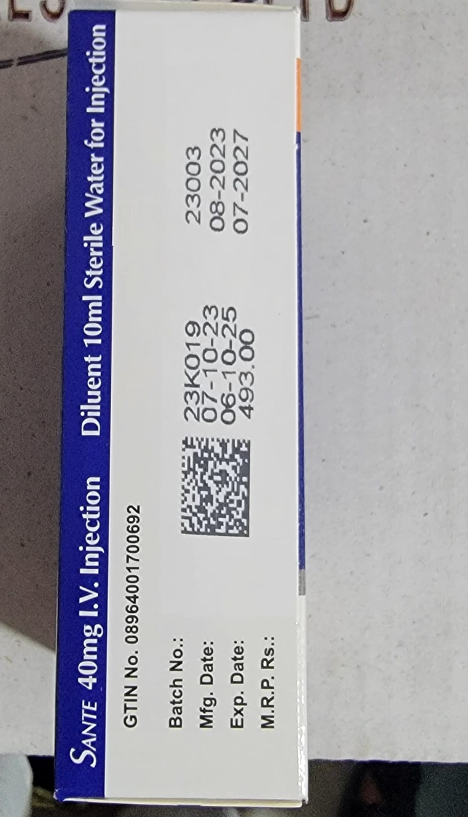 Sante 40mg I.V. (Omeprazole)