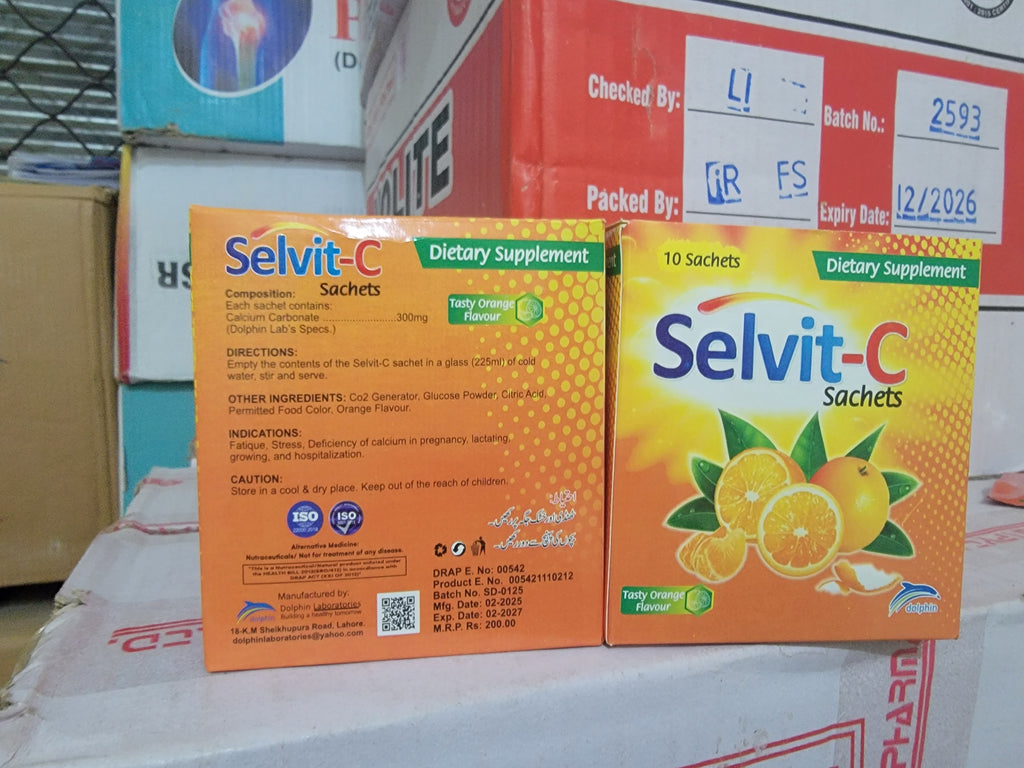 Selvit-C Sachets – Vitamin C for Immune Support & Energy Booster - 10 Sachets