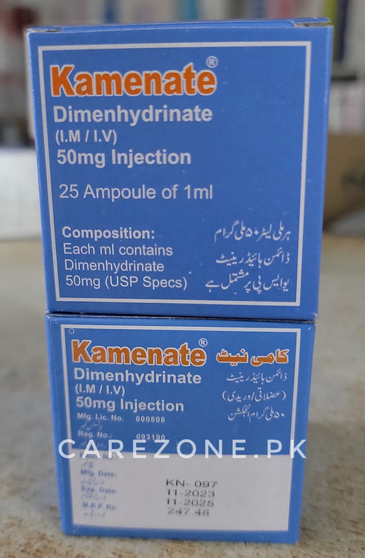 Kamenate Injection (Dimenhydrinate 50mg) Gravinate type injection