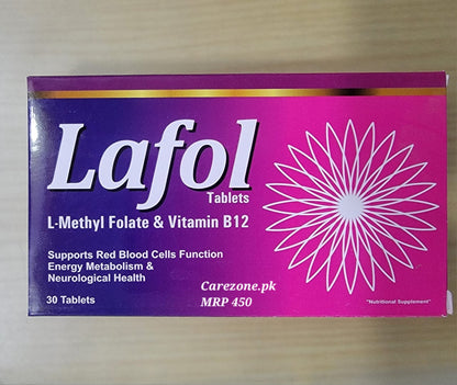 Lafol Tablet (L-Methylfolate + Vitamin-B12)- 30 tablets