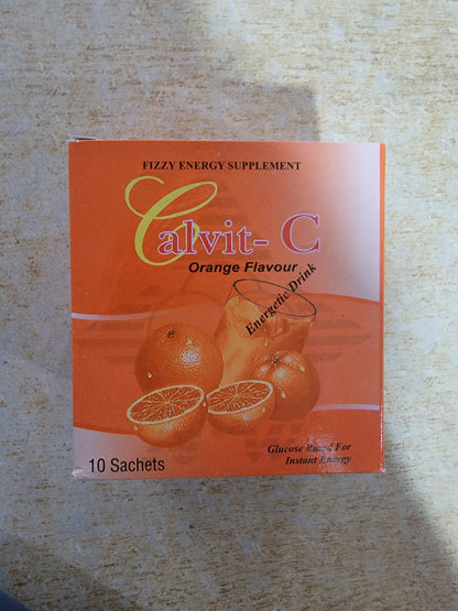 Calvit-C Sachet (Calcium + Vitamin C) Orange Flavor – 10 Sachets
