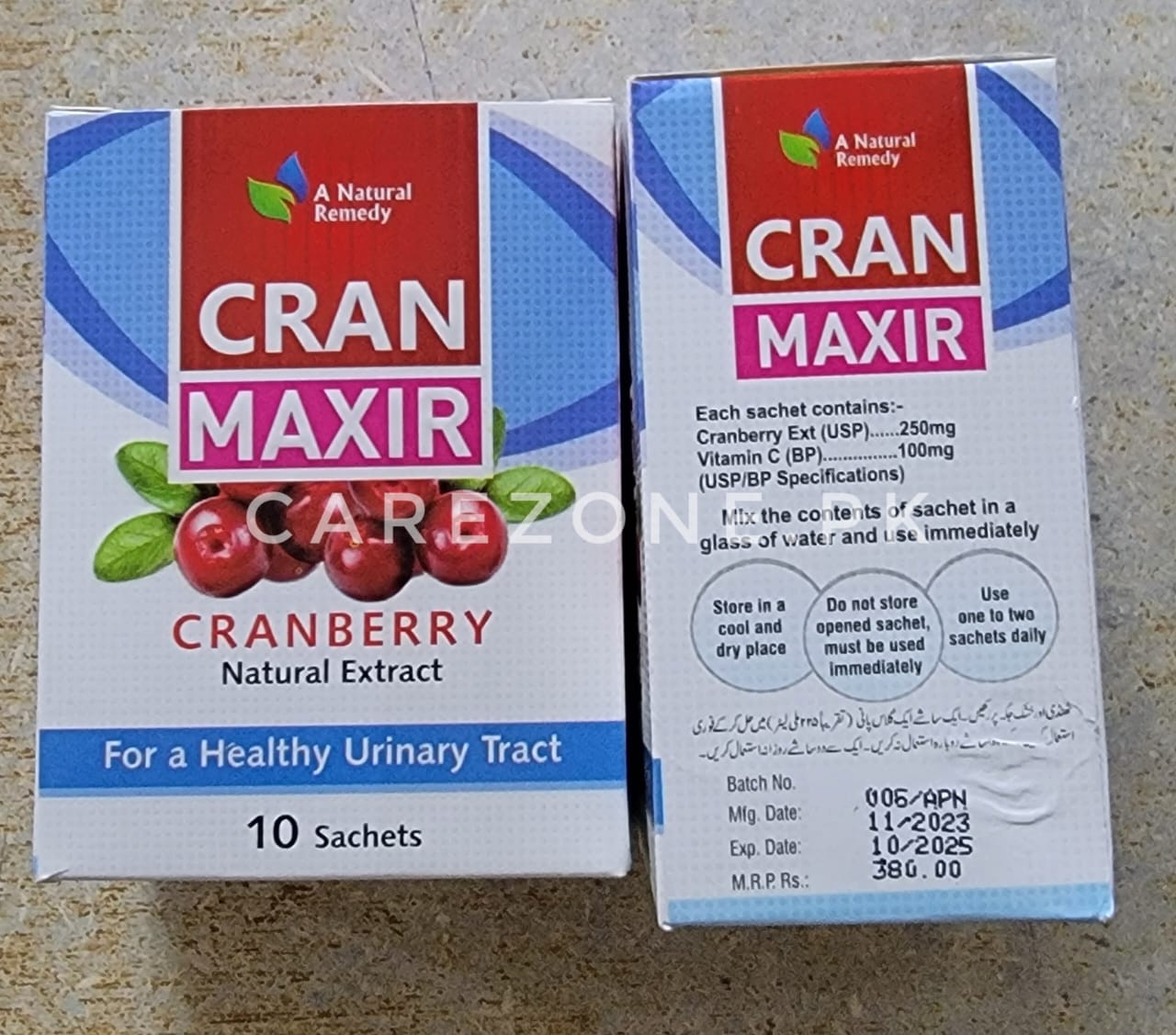 Cran Maxir sachets Cranberry extract sachet